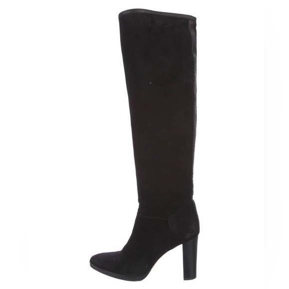 Loro Piana Shoes - *NEW* LORO PIANA TOWER BRIDGE BLACK SUEDE LEATHER TALL BOOT